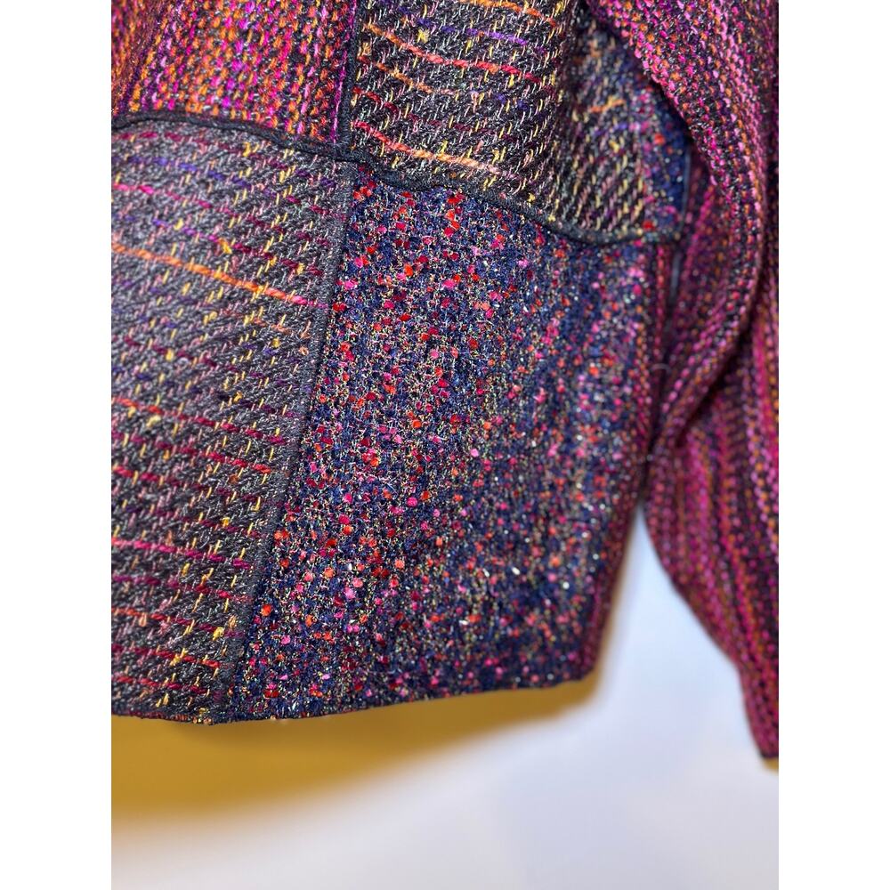 Notations Womens Multicolor Tweed Patchwork Lagen… - image 5